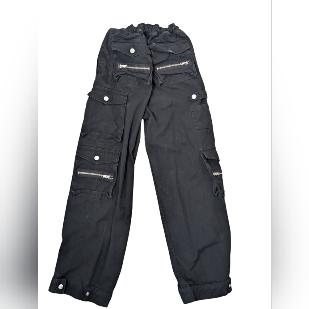 EB Denim Charcoal Cargo Pants - Picture 2 of 7